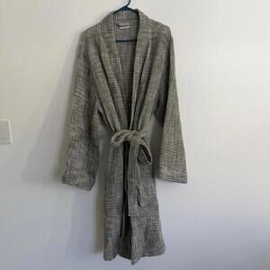 Parachute Luxury 100% Turkish Cotton Waffle Robe in Grey Size XL
